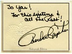Your copy could be signed!
